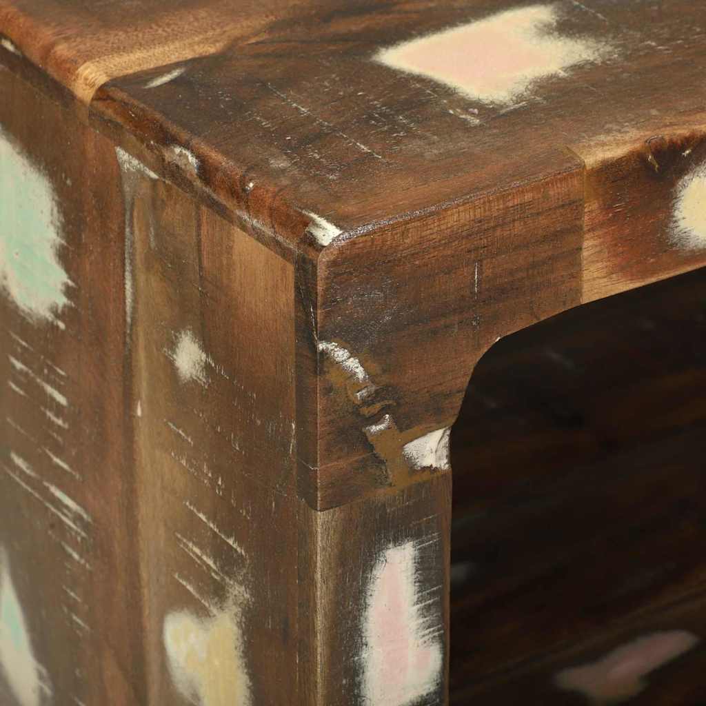 Coffee Table Multicolour 50 x 50 x 35 cm Solid reclaimed wood